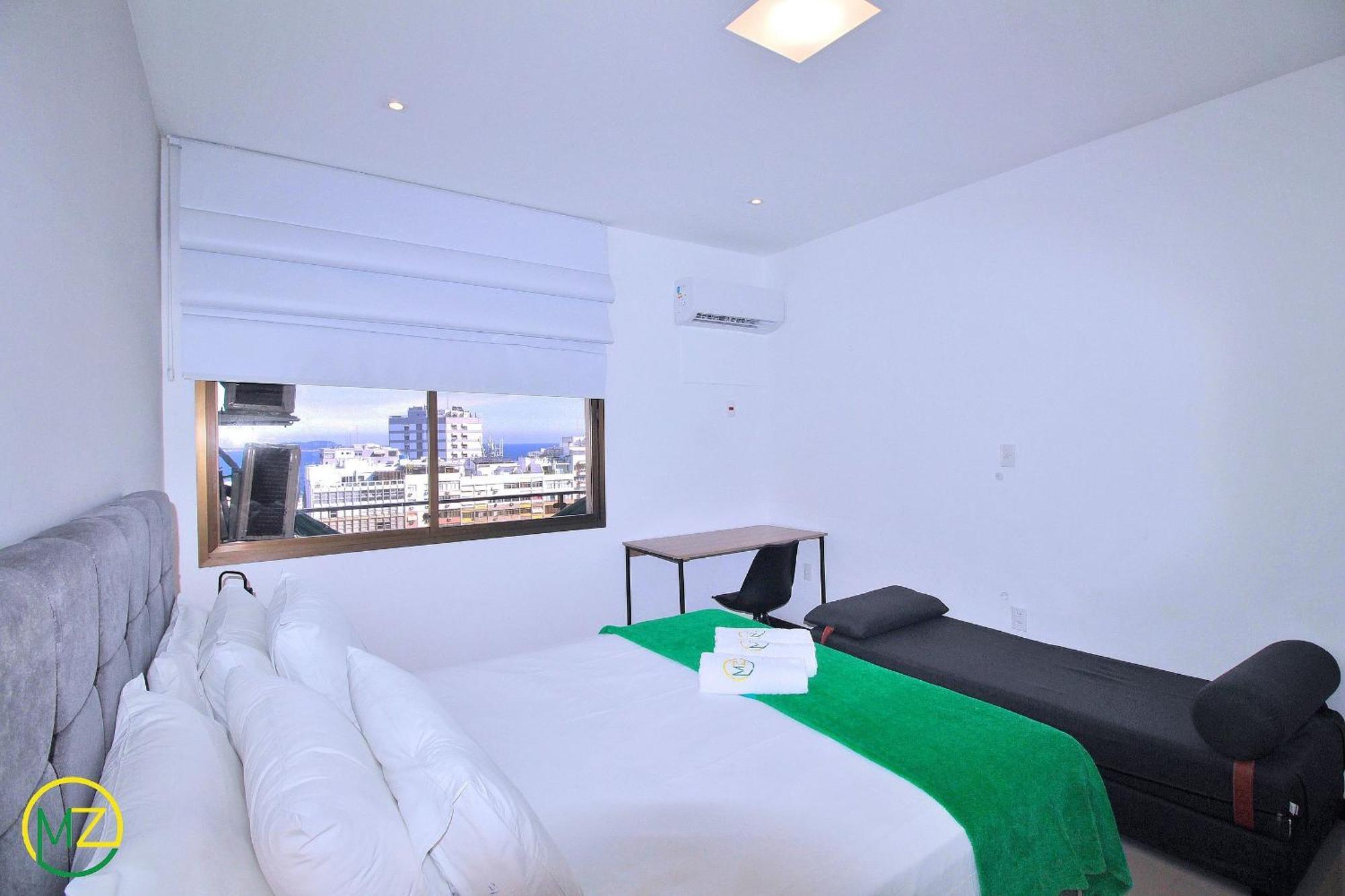 Incrível sala e quarto com varanda e vista para o mar de Ipanema Río de Janeiro Exterior foto